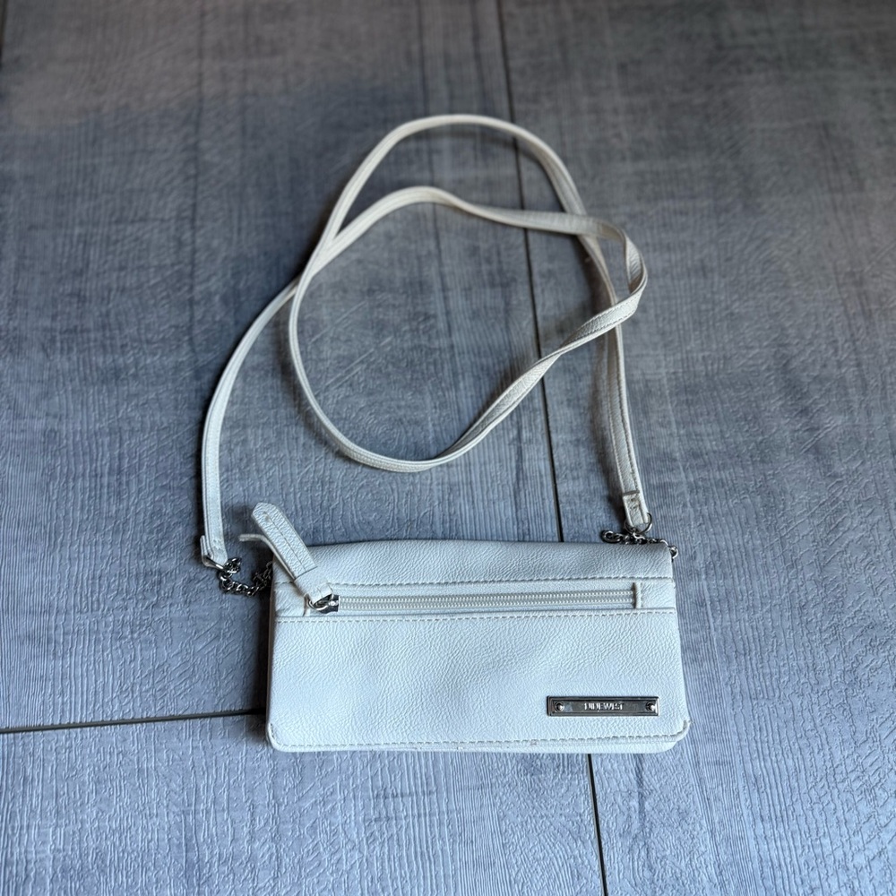 Nine West White Mini Crossbody Bag with Adjustable Strap